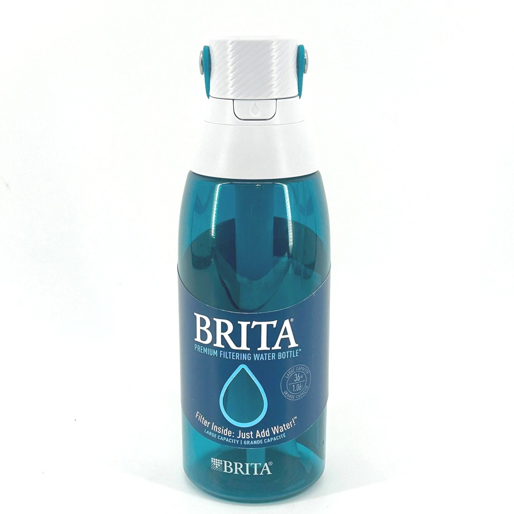 Brita Premium Filtering Water Bottle Large Capacity 36oz Sea Glass Teal BB12 New